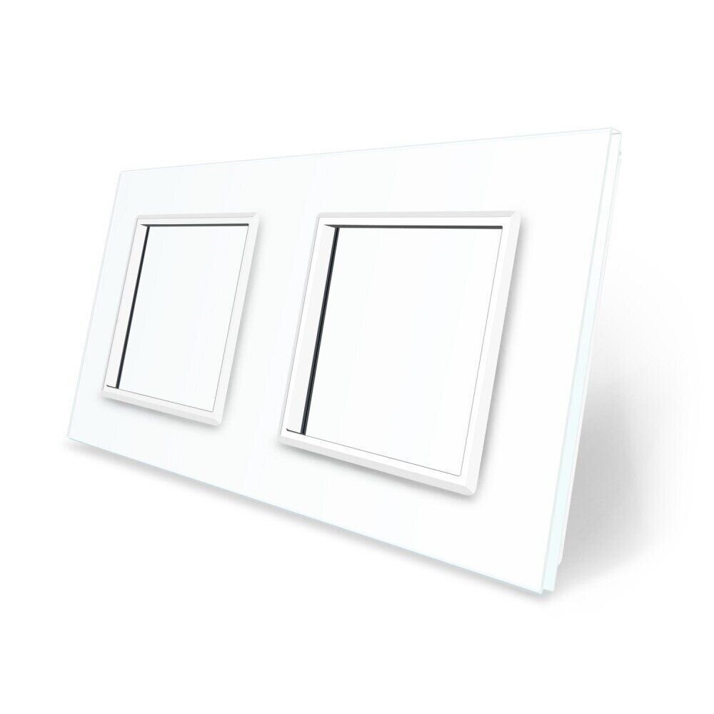 Рамка 2-постова LIVOLO, загартоване скло, біла, 151×80 мм (VL-P7E/E-4W) Коломия - фото 9