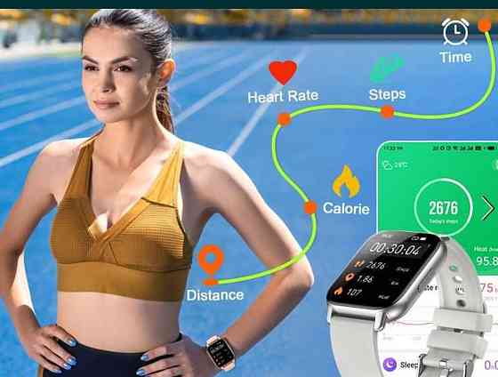 СМАРТ - Часы: Hoxe Y6 Greame White. Киев