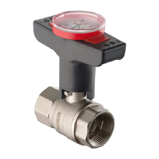Кран кульовий з пластиковою ручкою та термометром Koer KR.240 - 3/4" ГГ (KR3118)   ( 22507 ) Харків