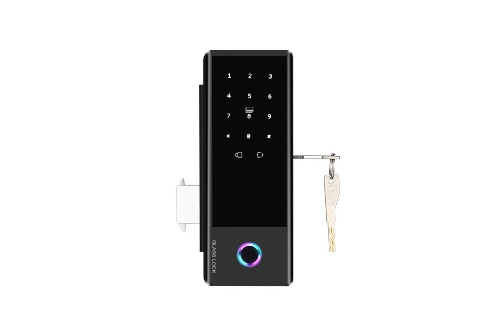 Розумний біометричний замок на скляні двері SEVEN LOCK SL-7776BF black Київ - фото 14