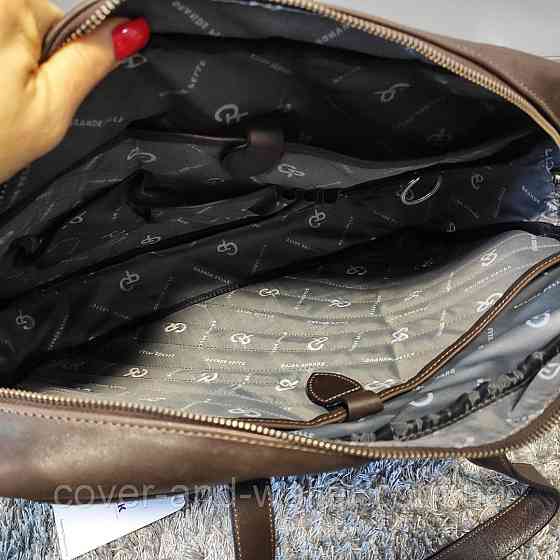 Элитная кожаная сумка для ноутбука и документов коричневого цвета GRANDE PELLE 11442 Киев