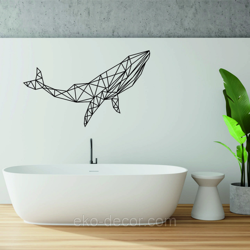 Декоративное настенное Панно «Кит», Декор на стену 110*66 см, Черный Киев - изображение 10