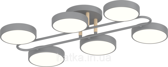 Люстра VALESO XI3322-6 сірий+дерево Київ