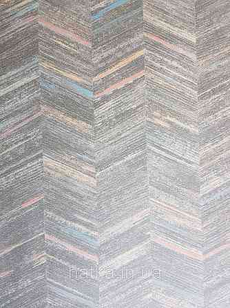 Обои  виниловые на флизелине AS creation Geo Effect 0.53х10 геометрия елочка коричневый синий оранж 38309-2 Киев