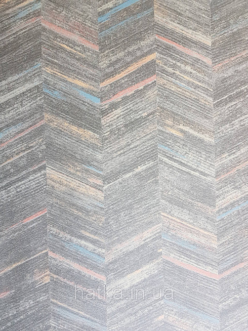 Обои  виниловые на флизелине AS creation Geo Effect 0.53х10 геометрия елочка коричневый синий оранж 38309-2 Киев - изображение 2