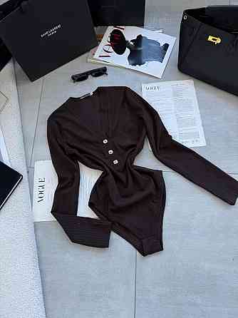 Жіноче тепле базове боді з ангори рубчик Шоколад, 48/50 Одеса