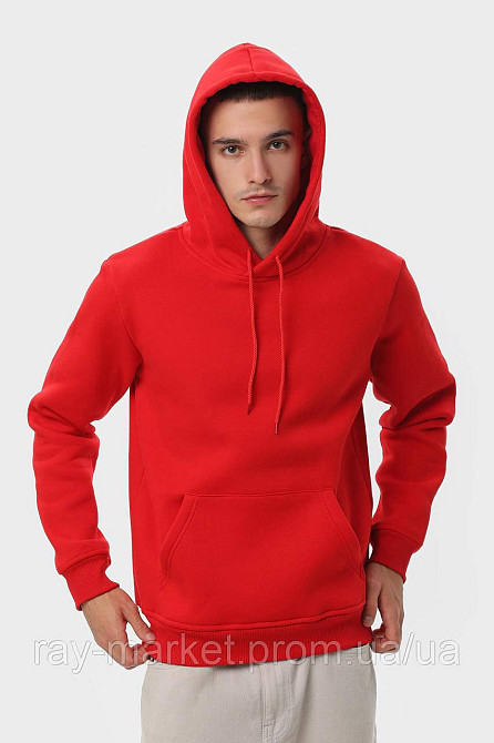 Худи мужское базовое утепленное RAY BASIC красное (U0401M-Red) M Киев - изображение 3