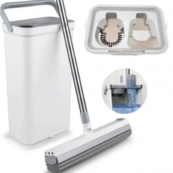 Швабра с ведром и автоматическим отжимом MOP MD-01 / Швабра лентяйка для уборки и мытья полов Коломия