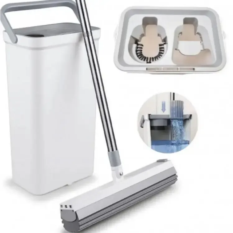 Швабра с ведром и автоматическим отжимом MOP MD-01 / Швабра лентяйка для уборки и мытья полов Коломия - фото 2