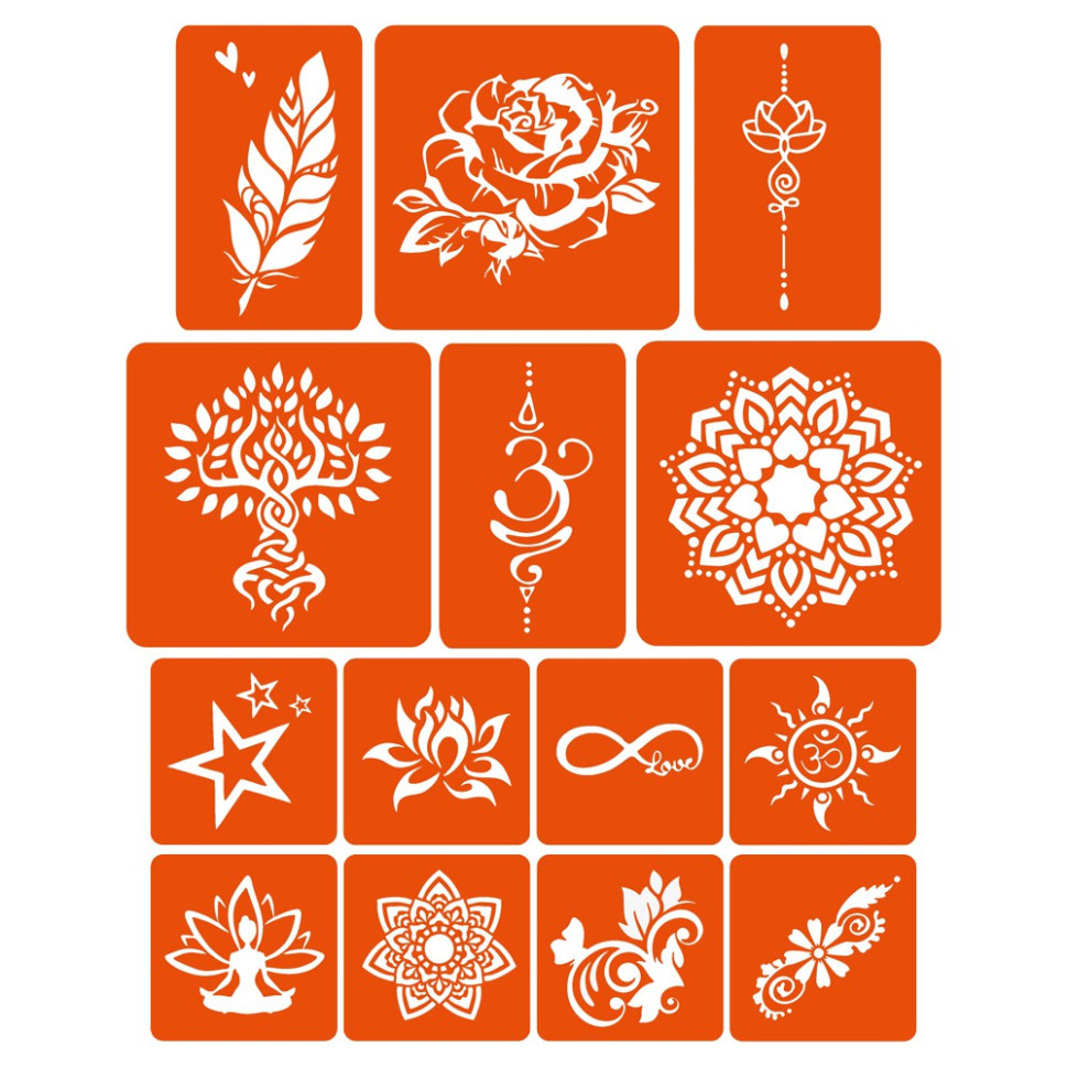 Набор хны с трафаретами для био-тату №4 henna-set-04 Винница - изображение 5