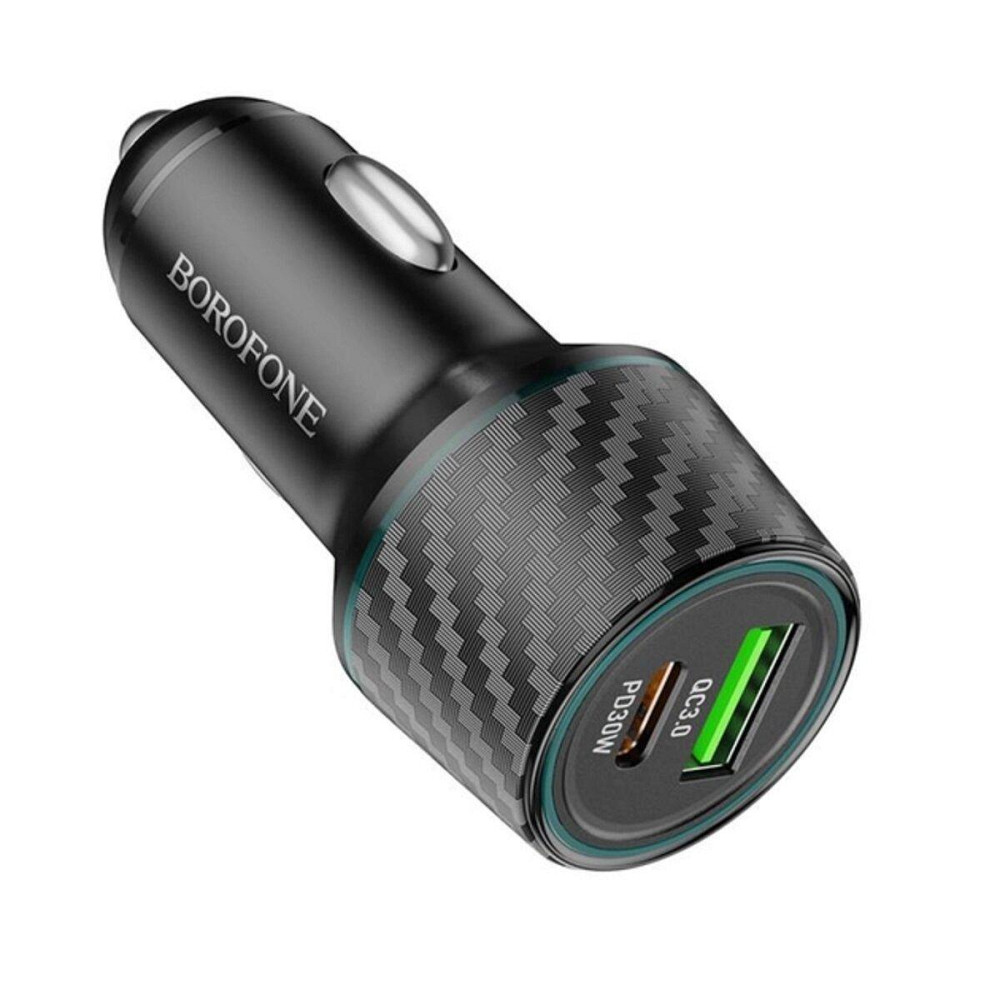 Автомобільний зарядний пристрій BOROFONE BZ21 Brilliant 48W dual port PD30W+QC3.0 car charger, колір чорний BZ21B Одеса - фото 3