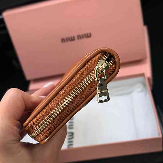 Жіночий гаманець на змійці Miu Miu (M60017) коричневий Київ