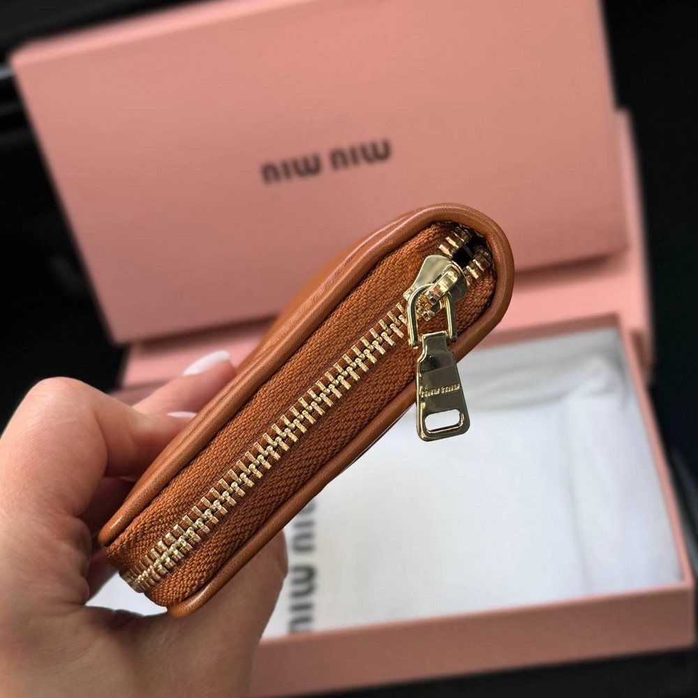Жіночий гаманець на змійці Miu Miu (M60017) коричневий Київ - фото 5