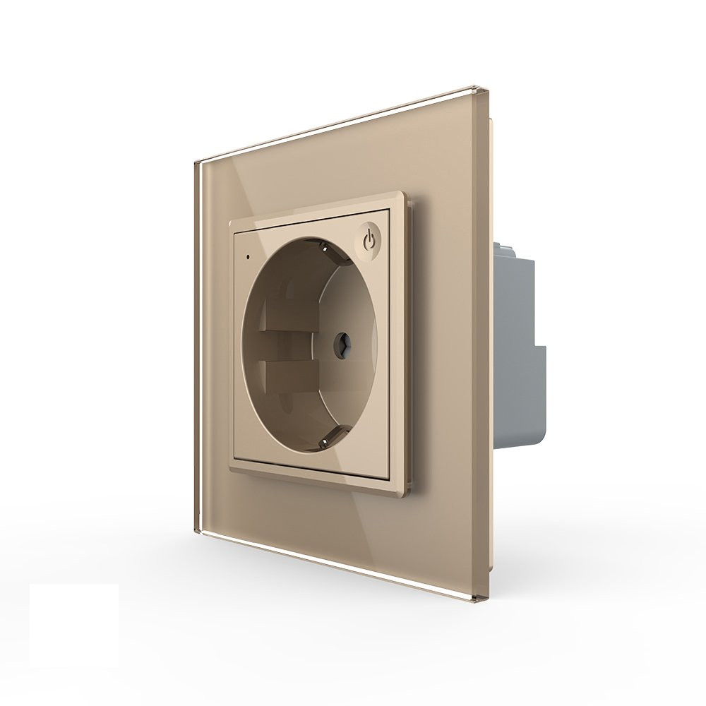 Розумна розетка EC з заземленням Livolo золото (VL-M7FCTC16AZ2-2AP) Коломыя - изображение 5