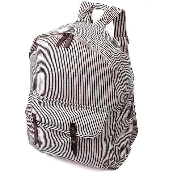 Летний женский рюкзак с качественного текстиля Vintage sale_15077 Молочный Киев