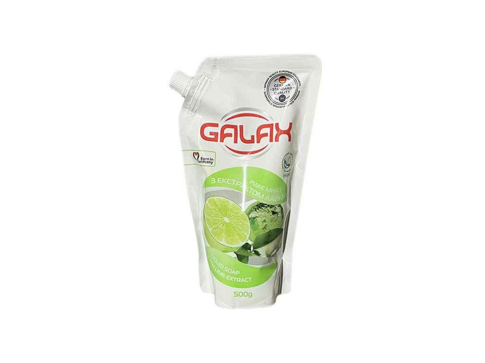 Рідке мило Антибактеріальне з екстрактом лайма, 500 г (Doypack) ТМ Galax Solmir Київ - фото 1