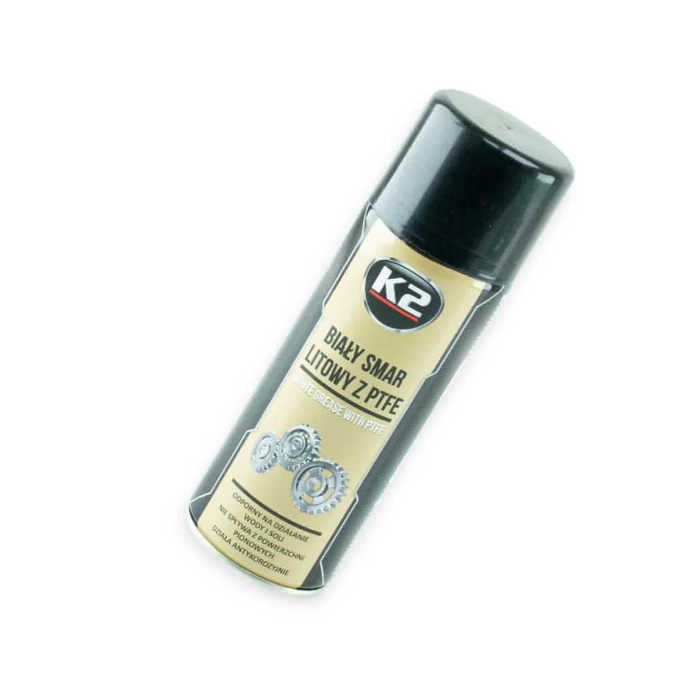 Смазка литиевая аэрозоль K2 WHITE GREASE PTFE 400мл Мукачево - изображение 1