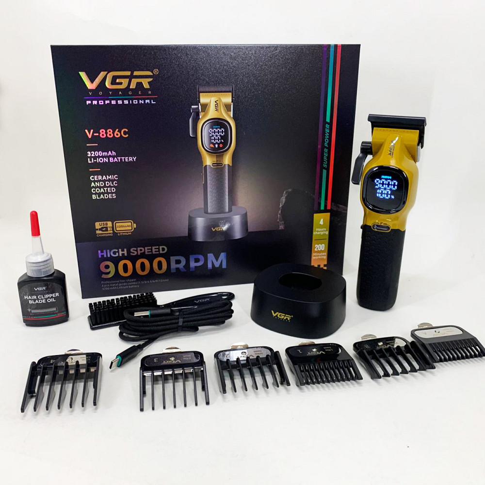 Електронна машинка для стрижки VGR, Тример для скронь Модний машинка стрижки волосся OJ-43 Івано-Франківськ - фото 4