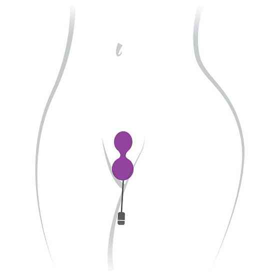 Вагинальные шарики с вибрацией Adrien Lastic Kegel Vibe Purple, диаметр 3,7см Sex Aura Киев