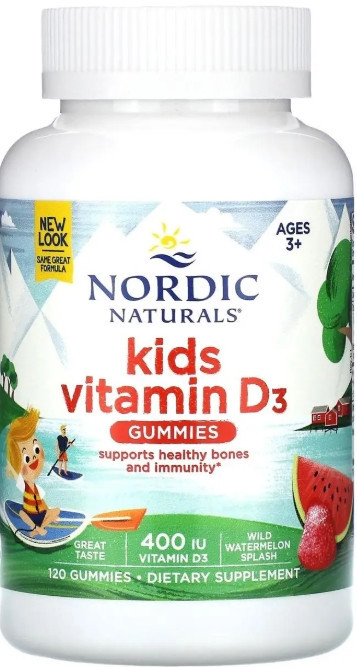 Витамин Д3 для детей Nordic Naturals Vitamin D3 Gummies KIDS 400 МЕ 120 жев конф арбуз Киев - изображение 1