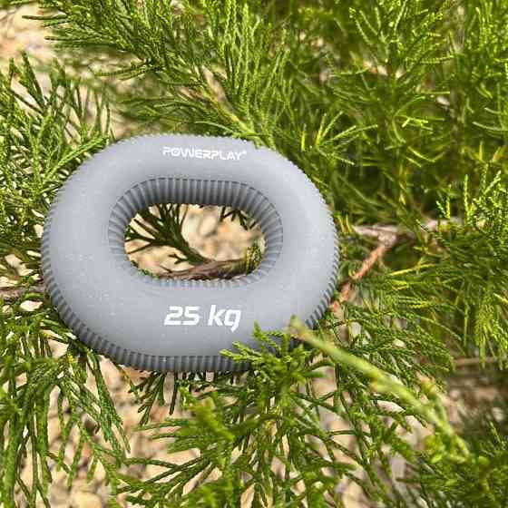 Эспандер кистевой силиконовый PowerPlay PP-4336 Hand Grip Large 25 кг. Серый Киев