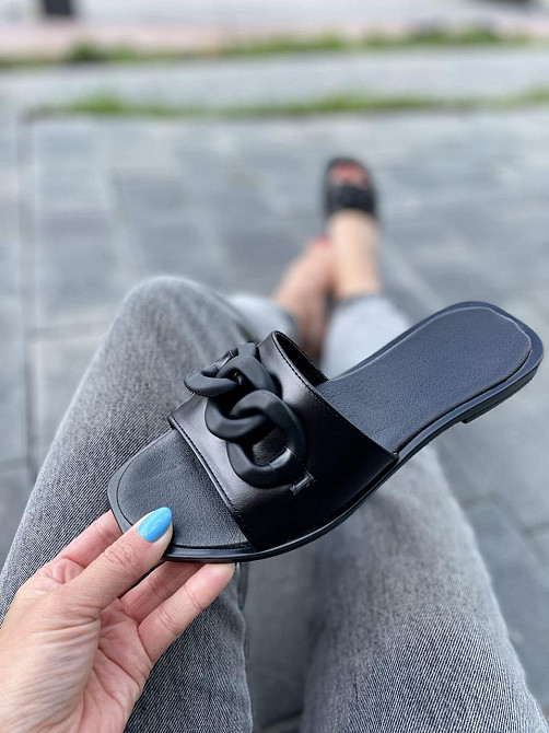 Garti Шльопанці жіночі GARTI 4044 чорні (літо, шкіра натуральна) (5123) 37 Коломия - фото 1