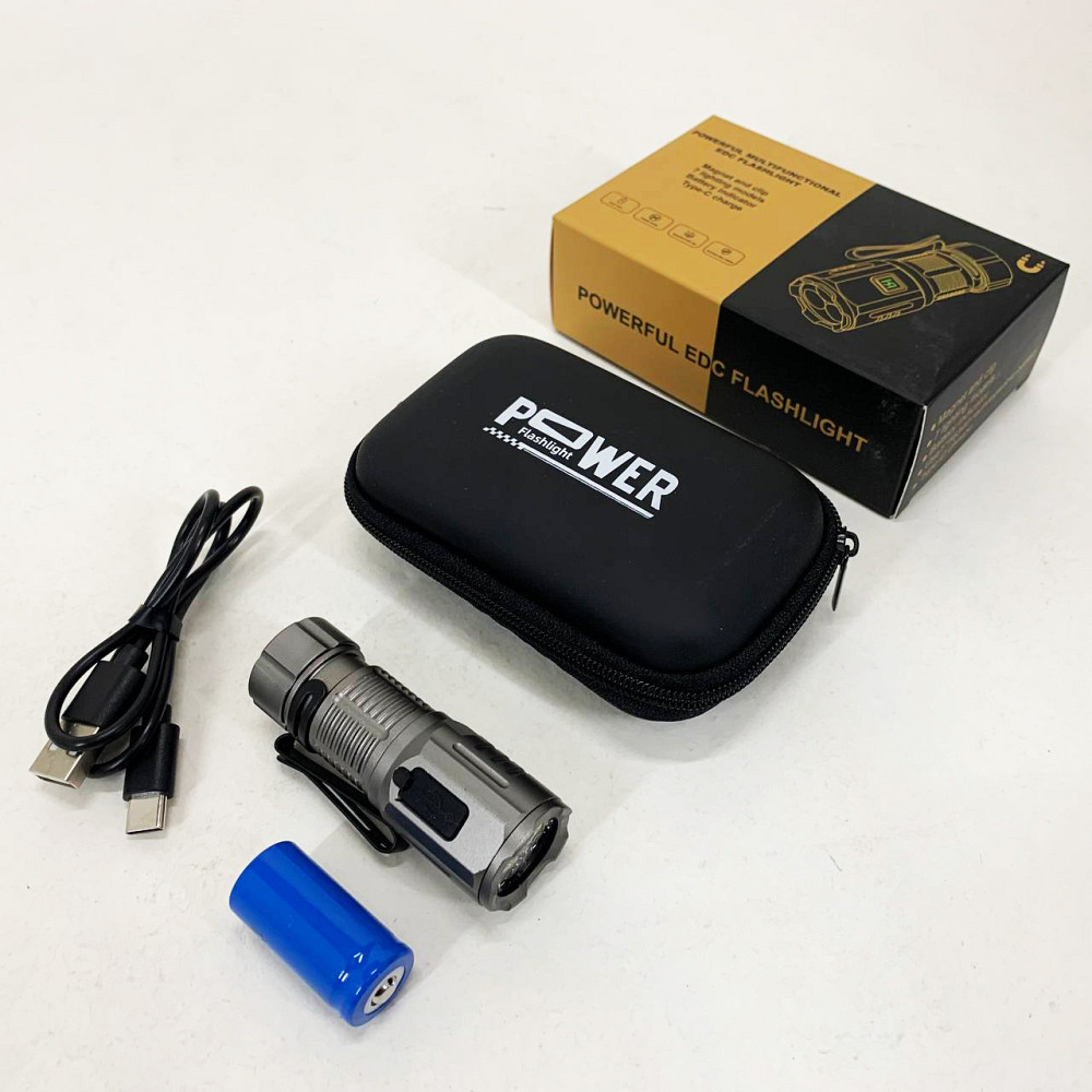 Мощный аккумуляторный лед фонарик, Фонарик на все случаи, Оригинальный ручной фонарь HI-35 Львов - изображение 10