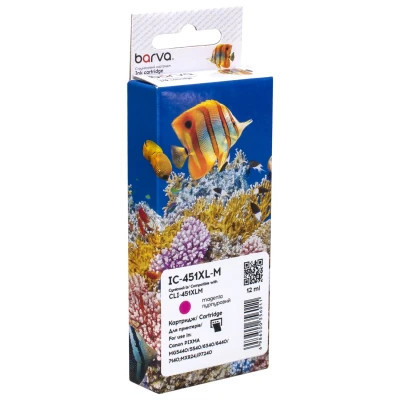 Картридж Barva Canon CLI-451M XL (6474B001) 660 ст, magenta (IC-451XL-M) Вінниця - фото 1