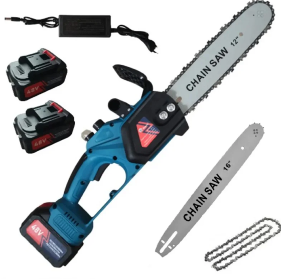 Аккумуляторная цепная пилка Chain Saw 12'' DOMOTEC 24V – легкая, компактная, с 2 АКБ Киев