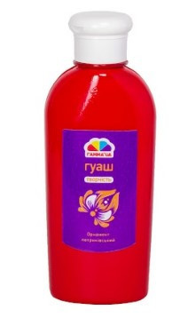 Фарба гуаш "Гамма Нововолинськ" "Творчість" 250 мл 403214 червона, шт Київ - фото 1