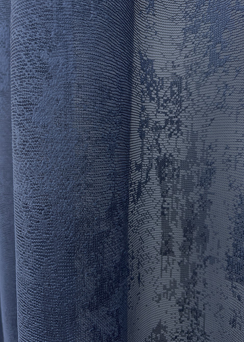 Тюль жакард, колекція "Мармур" колір темно-синій 2039т Київ - фото 2