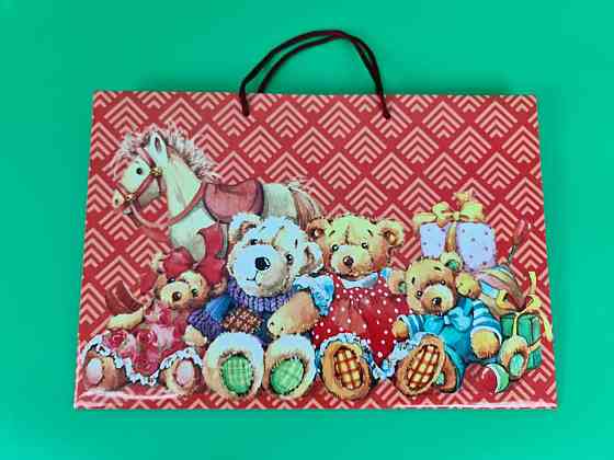 Паперовий великий горизонтальний пакет 36/22/10 (артBG-142) (12 шт.) Харків