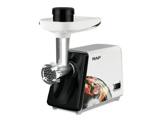 Мясорубка электрическая RAF R3367 2500Вт металлическая, реверс, насадки для фарша, колбас, овощей, черная Одесса