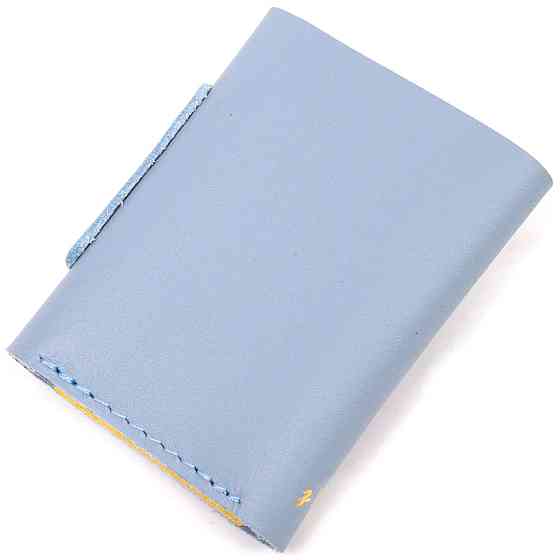 Жіноче шкіряне портмоне в три додавання комбі двох кольорів Серце (GRANDE PELLE) Київ