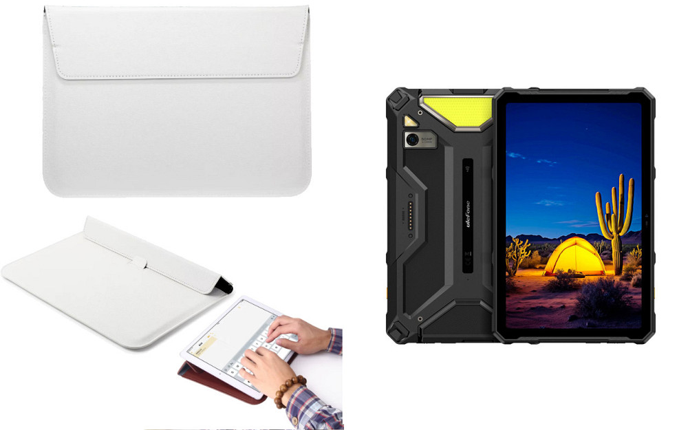 Чехол-конверт VitoCase для Ulefone Armor Pad 4 Ultra, с функцией подставки для планшета Белый Киев - изображение 1