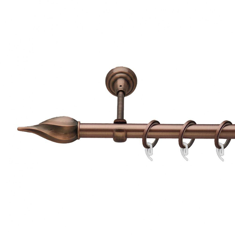 Карниз Orvit Твісто металевий однорядний відкритий гладка труба кільце фасонне металеве  Мідь 19 мм 240 см (00-00011901) Львів - фото 1