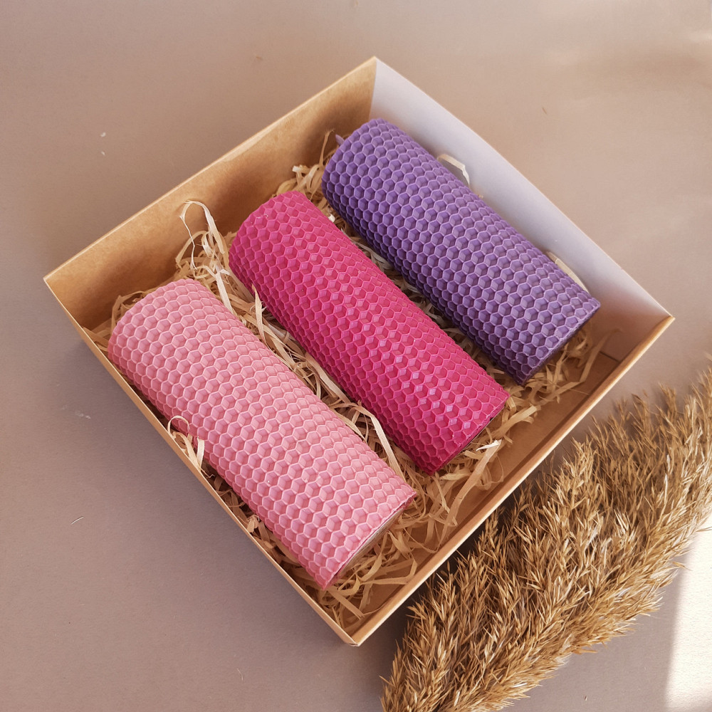 Свічки з вощини ручної роботи для декору у подарунковому наборі. Натуральний віск Одеса - фото 2