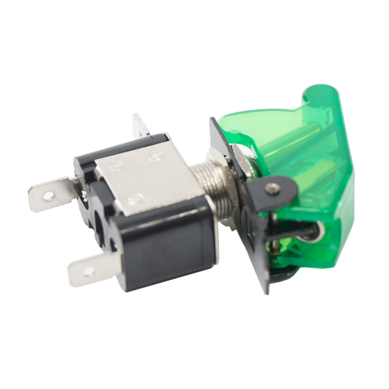 Зеленый тумблер питания с LED подсветкой 12В 20А Киев