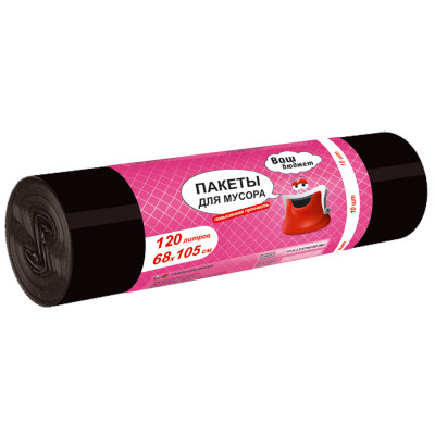 Пакети для сміття Ваш бюджет 120 л 10 шт. (4820012348954) Вінниця - фото 1