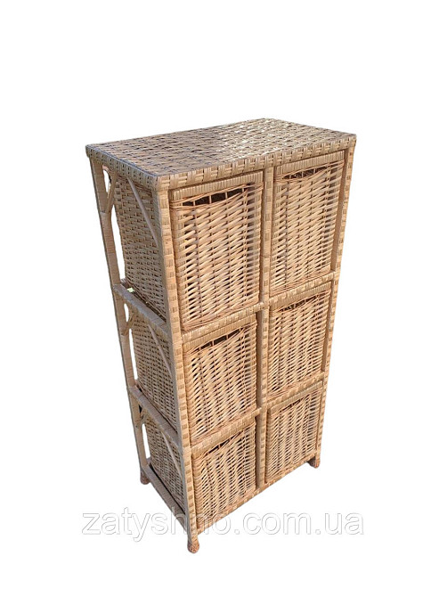Комод плетеный из лозы на 6 ящиков Киев - изображение 4