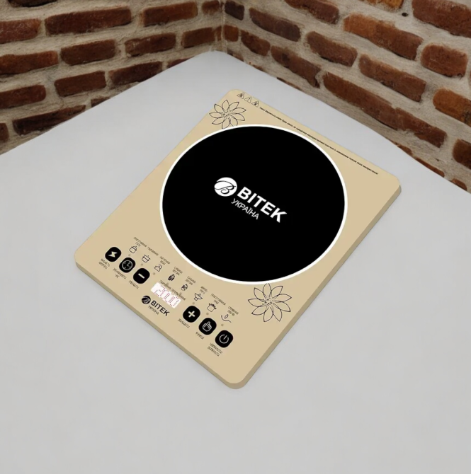Кухонна Індукційна Настільна електроплита BITEK BT-8017: 2000Вт, 1 конфорка, нагрівання 80°-270° Одеса - фото 1