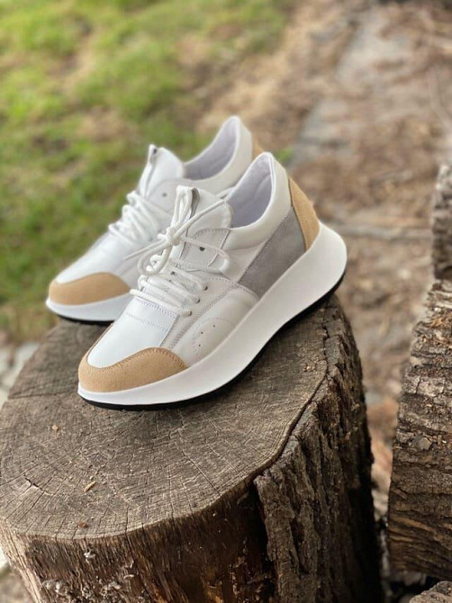 M.KRAFT Кросівки жіночі M.KRAFT 199 білий/сірий (весна-осінь, шкіра+замша натуральна) (4397) ли Коломыя - изображение 7