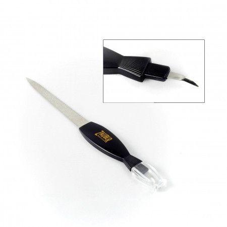 Пилка для ногтей металлическая + нож для кутикулы Zauber 2в1 190 мм. Запорожье - изображение 1