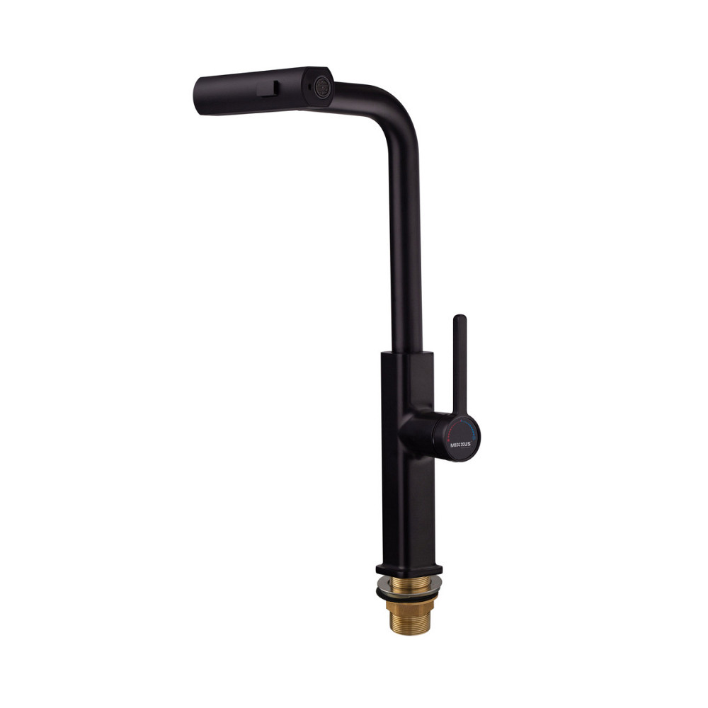 Кухонный смеситель с выдвижным изливом Mixxus Premium HAMMER 014 BLACK MI6954 Харьков - изображение 8