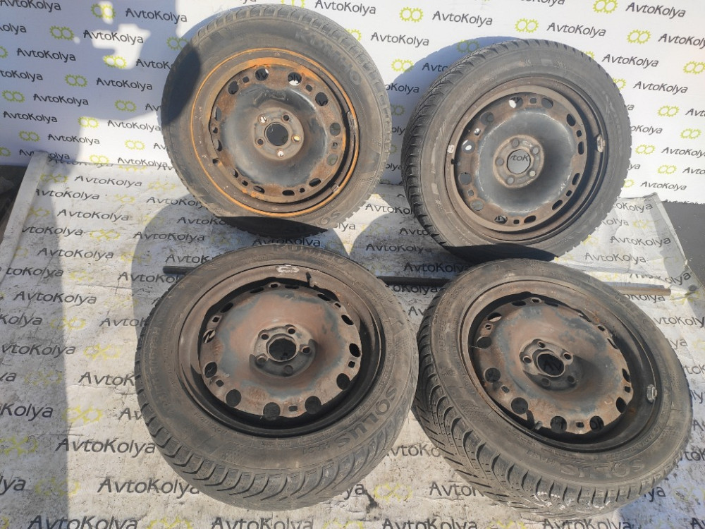 Диск з шиною 195/55 R15 Kumho Solus HA31 Skoda Fabia (6Q0601027M) Ковель - фото 1