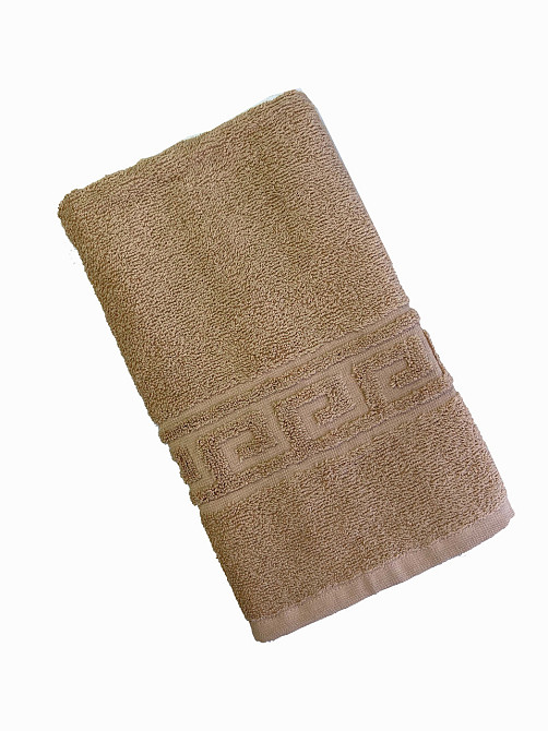 Махровий рушник Ideal Textile Greek 33х60 см бежевий (56860577) Чернівці - фото 1