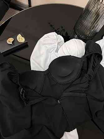 Жіночий базовий топ з імітацією корсета софт Чорний, 42/44 Одеса