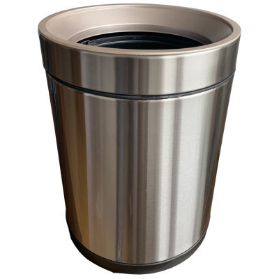 Контейнер для сміття JAH круглий без кришки з внутрішнім відром срібний металік 10 л (7039) Вінниця - фото 2