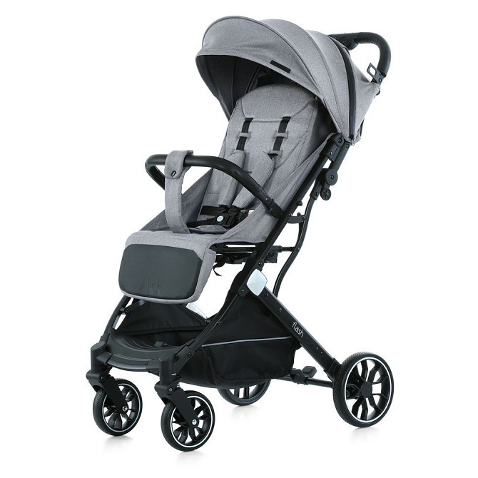 Коляска дитяча FLASH Silver Gray прогулянкова з чохлом на ніжки Сіра (M 5727-1) Чернігів - фото 1