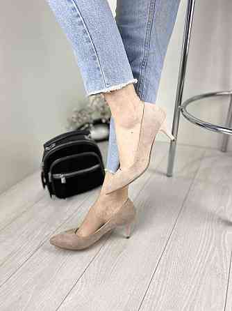 Туфлі жіночі SEE SEVEN пудра натуральна замша каблук 7 см 37 р. (3548) Коломия